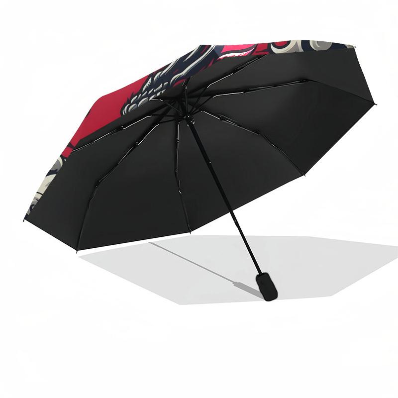 1pc Red Dragon Yin Yang Symbol Umbrella with Plastic Handle,Suitable for All Seasons Home Travel Outdoor UmbrellaDD1008