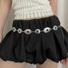 Retro Ethnic Exotic Style Embossed Metal Waist Chain Female Cloud Design Sense Chain Decoration With Skirt Pants Belt