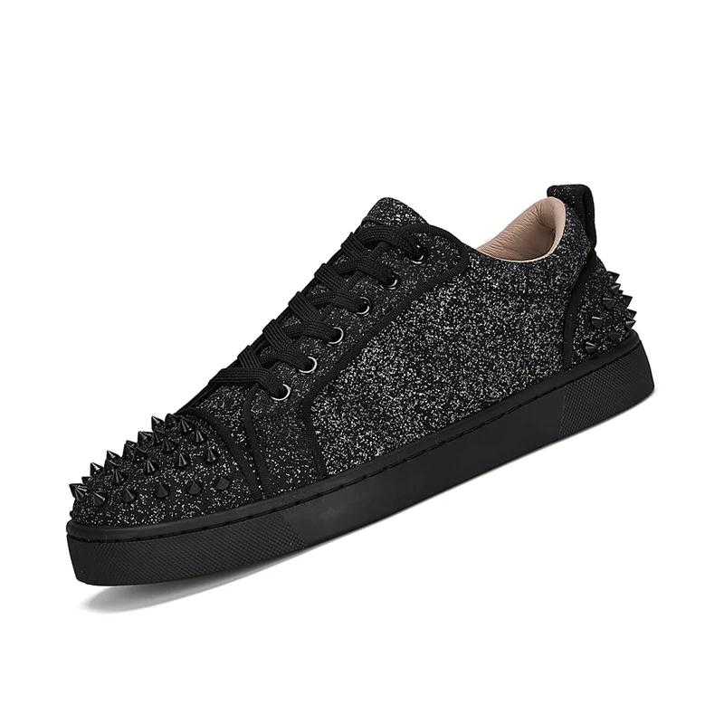 2025 Новая мужская повседневная обувь Удобная Мягкая Панк-стиль Кеды для скейтборда Модная Обувь с шипами Противоскользящая Износостойкая Персонализированная обувь