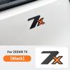 For ZEEKR 7X 2025 2026 Car Trunk Badge Stickers Blackened Rear Badge Sticker Car Creative Stickers Decorative Accessories