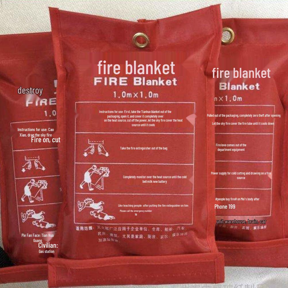 Commercial Kitchen Fire Blanket - Fire Safety & Escape Tool