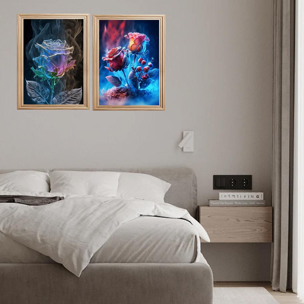 30x40cm Rose Flower Diamond Painting Full Round Square Diamond Living Room Bedroom Decorative Artwork DIY Kit