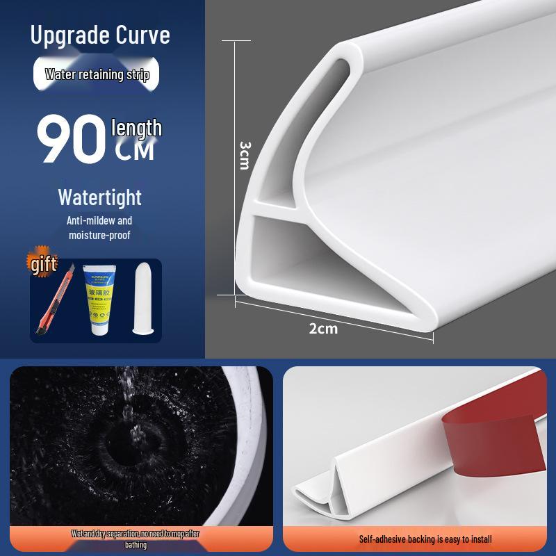Silicone Self-Adhesive Waterproof Barrier Strip for Bathroom & Shower Floors