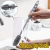 Silicone Milk Bottle Brush Cup Cleaner Glass Cleaner Kitchen Long Handled Beverage Bottle Glass Cup Cleaning Brush