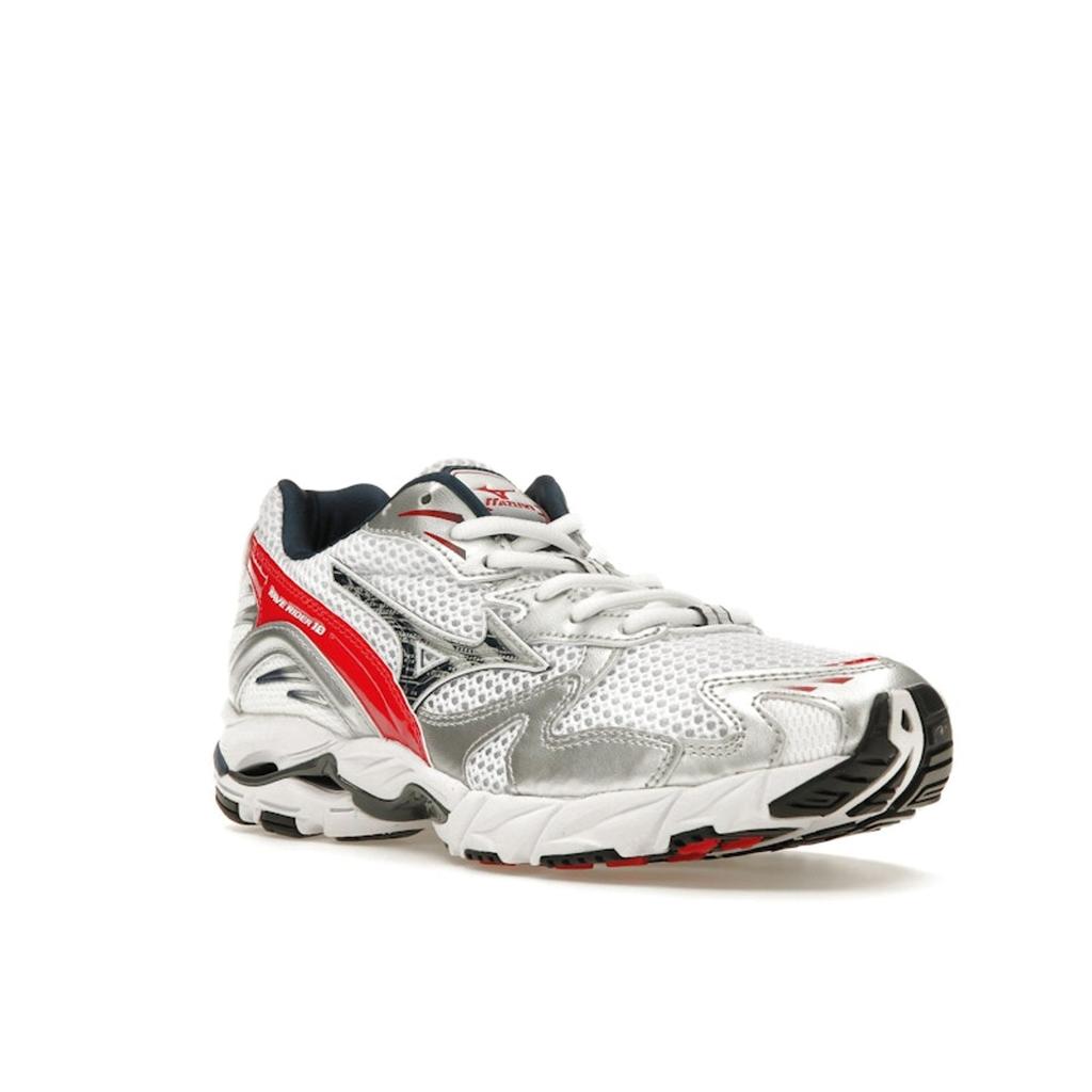 Mizuno Wave Rider 10 OG Pack - Красный риск Унисекс Кроссовки Белый Сигнальный-синий D1GA210408