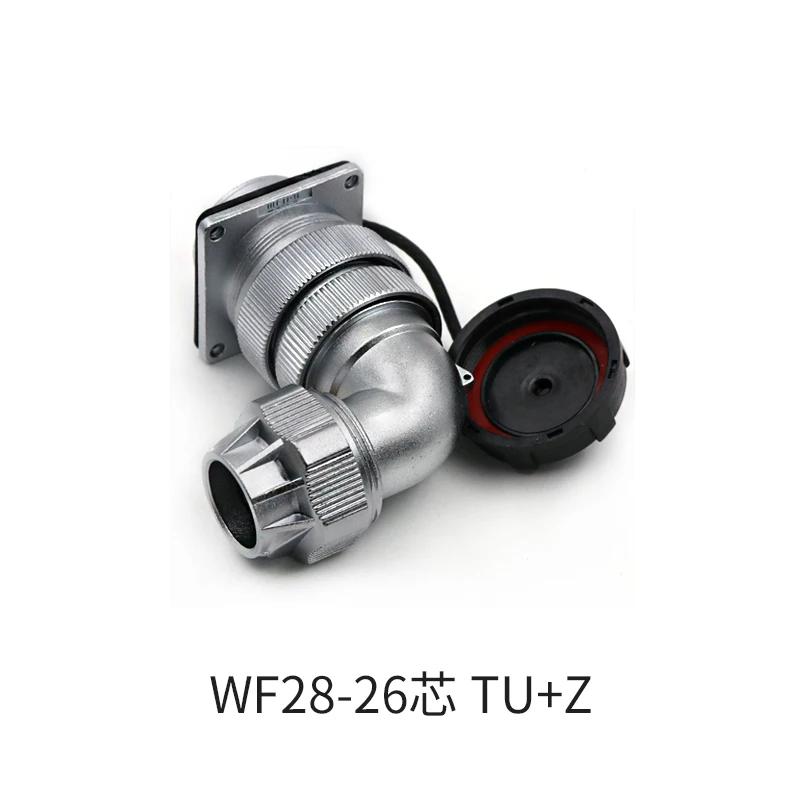 WEIPU WF28 TU+Z M28 90 Degree Male Plug Female Socket Bulkhead Connector Waterproof Adapter 2 3 4 7 8 9 10 12 16 17 20 24 26 Pin