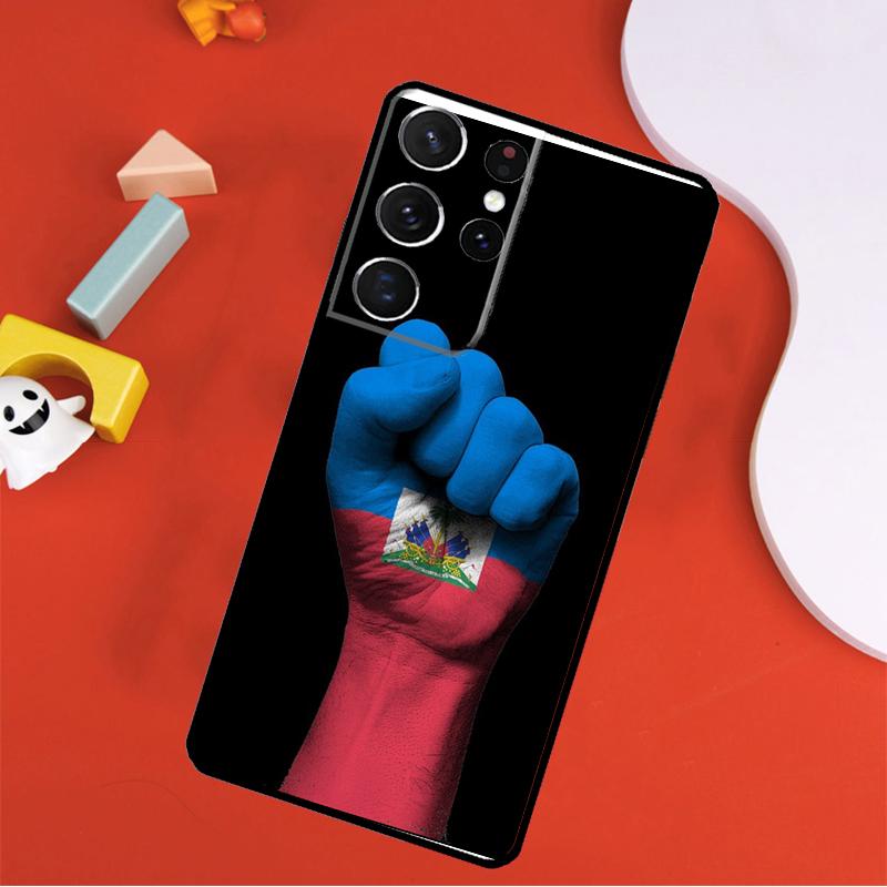 Haiti Haitian Flag Phone Case For Samsung Galaxy S23 S21 S20 FE S8 S9 S10 Note 10 Plus Note 20 S22 Ultra Cover