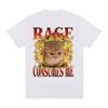 Anger Devours My Chaos Meme Tshirt Interesting Anger Cat Fire Pattern Tshirt Unisexs And Unisexs Clothing Pure Cotton