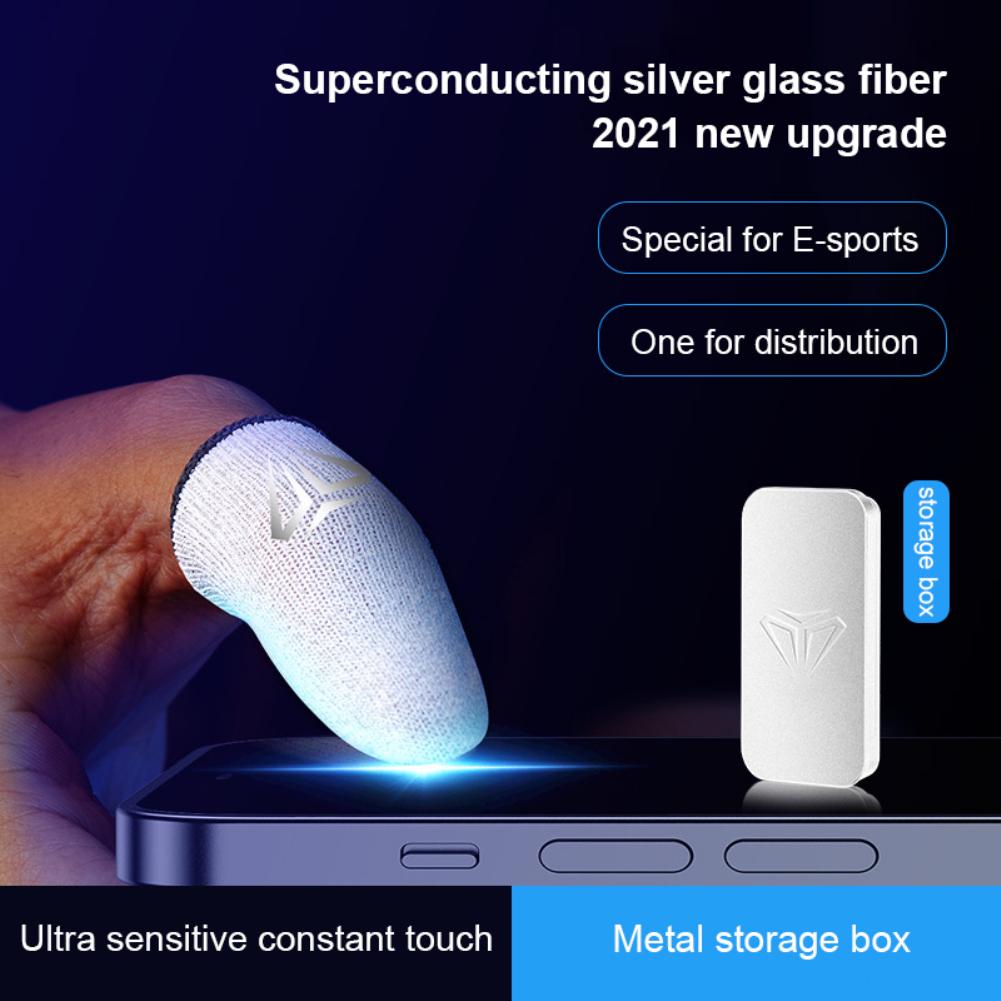 Игровой рукав с игровым пальцем, набор игровых пальцев, перчатки из ледяного шелка из куриного волокна, дышащий, защищенный от пота чехол на палец