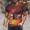 Men's Eagle 3D Digital Printed Loose Casual T-shirt