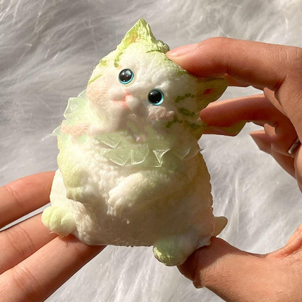 Slow Rebound Cat Doll Squeeze Toy Cartoon Cat Fidget Toy Mini Ornaments