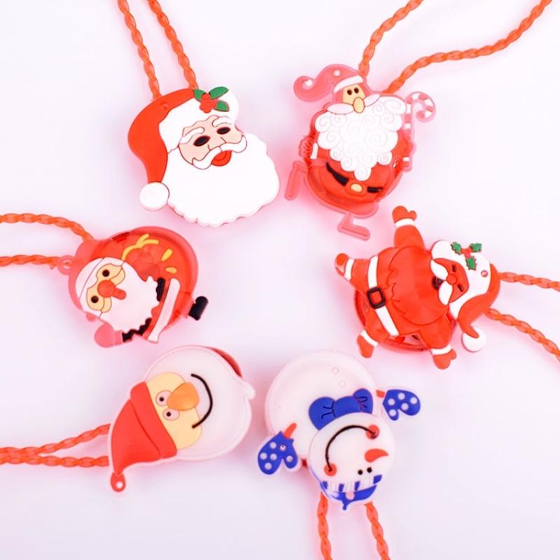 12-120PCS Halloween Christmas Glow Necklace Bracelet Scary Glitter Pendant Light Up Props Kids Party Favors Holiday Decoration