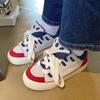 Retro Ladies Sports Board Shoes Peplum Casual Original Niche Bread Small White Shoes Breathable Anti-slip Wear-resistant Low-top Sneakers