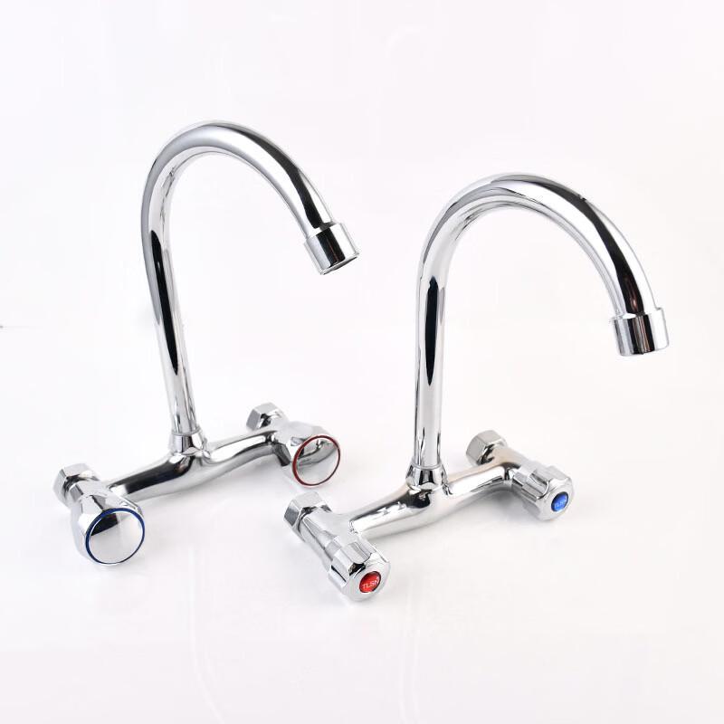 OEING Wall-Mounted Brass Hot & Cold Kitchen Faucet