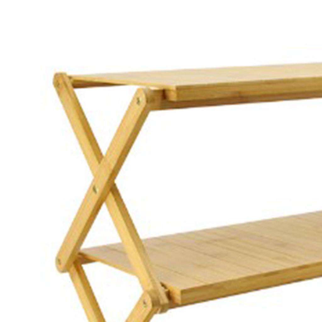 Деревянная складная полка, многослойная, экономящая пространство, мощная, несущая переносная стойка для хранения