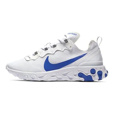 Кроссовки React Element 55 Белые/Королевский синий BQ6167-100