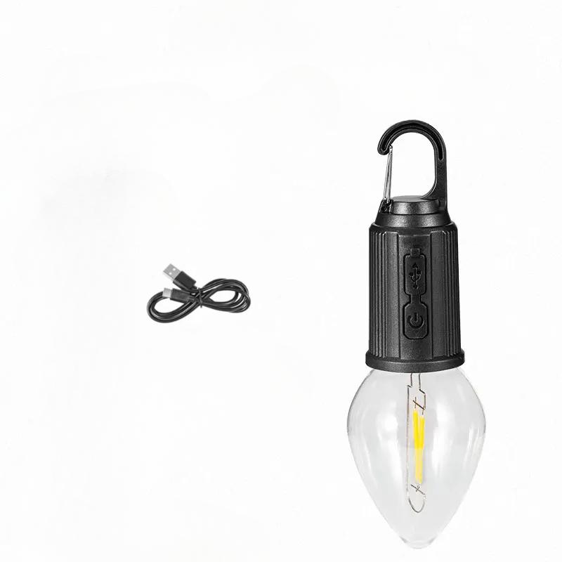 LED Camping Hanging Lanterns Portable Camping Tent Light Rechargeable Outdoor Waterproof Hiking Fishing Emergency Bulb with Hook