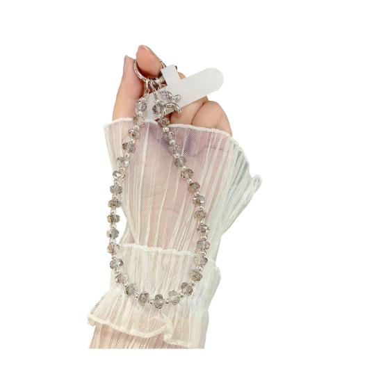 Ремешок для телефона из искусственного хрусталя со съемной цепочкой Гламурный шнурок для телефона и шарм для кошелька Регулируемая цепочка на запястье Модный кулон Аксессуар для сумки