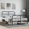 VidaXL Metal Bed Frame with Headboard-Footboard Black 140x200 Cm 352597