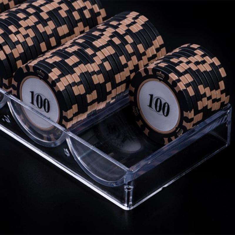 Poker Chips Box Acrylic Fine Chips Transparent Box Casino Gambling Chips Storage Case With Covers Coin Collection Holder Boxes