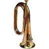 12" Brass & Copper Bugle Australian Military Forces Trumpet Signal With Rising Sun
