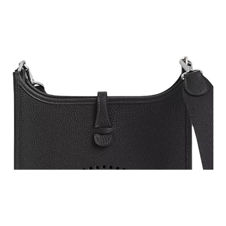 HERMES Evelyne Calfskin Crossbody Bags 23 Women's 3Y Caban Black Tweed H087941CK3Y