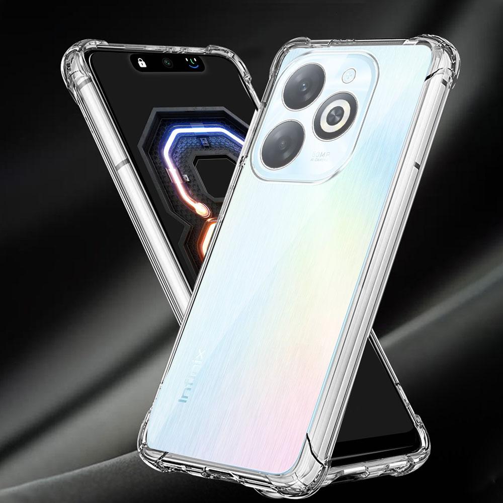 Противоударный чехол Airbag для Infinix Smart 8 Pro Smart 8 Plus Прозрачный мягкий силиконовый чехол для телефона Infinix Smart 8 HD Itel P55 Cover