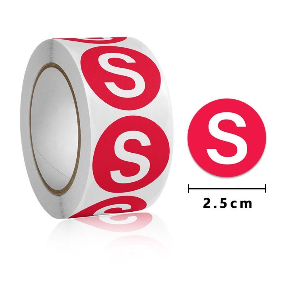 Self-Adhesive Clothing Size Sticker Round XS/S/M/L/XL/2XL/3XL Adhesive Labels Clothing Label Universal Size Sealing Sticker