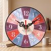 Battery Operated Wall Clock Quartz Movement Wood Wall Clock Artistic Decorative Wall Clock  Bedroom