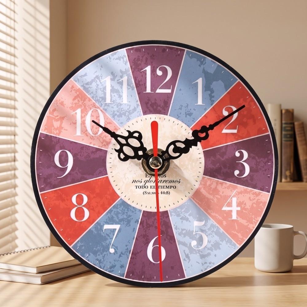 Battery Operated Wall Clock Quartz Movement Wood Wall Clock Artistic Decorative Wall Clock Bedroom
