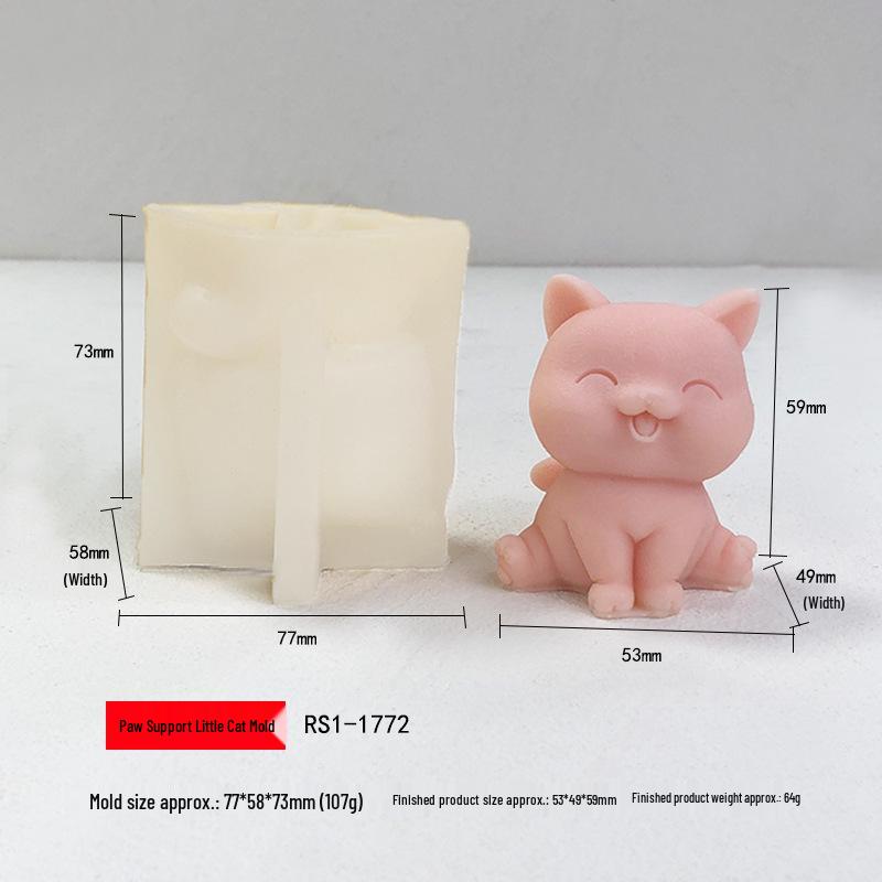 3D Силиконовая форма для свечи-диффузора в виде собаки Сиба-ину, Украшение