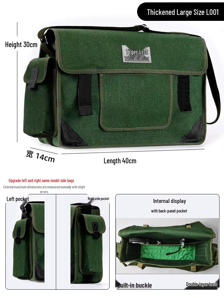 Износостойкая холщовая сумка-кроссбоди для инструментов электрика