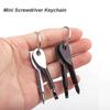 1PC Portable Phillips Slotted Screwdriver Set Key Ring Keychain Mini Pocket Keyring Cross Screw Driver Repair Tool Gadget EDC Small
