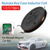 2/1PC Car Key For Renault Megane Smart Card Without Remote Super Charging 2 Way Black Anti-Theft Device Inductor Coil Key Case
