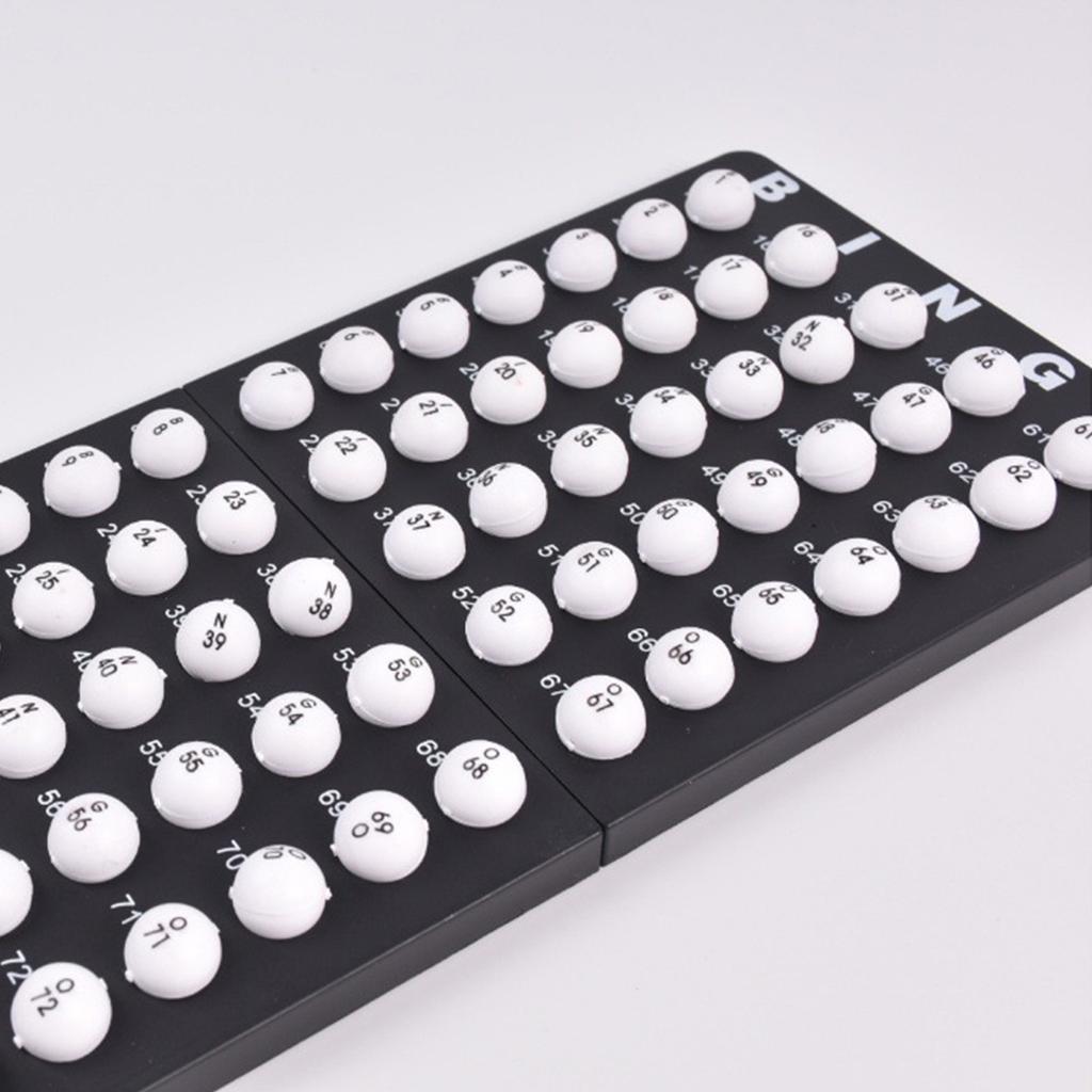 Bingo Game Set with Metal Cage 75 White Bingo Balls Bingo Set for Large Groups and Parties