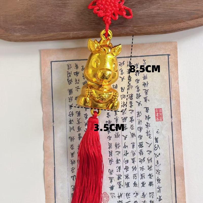 Chinese Zodiac Horse Lucky Tassels Pendant Car Hanging Ornament Spring Festival Home Decorations Accessories New Year Gifts
