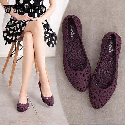 Летние полые сандалии, женские дышащие туфли на плоской подошве, мягкие пляжные модные непромокаемые сапоги