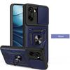 Прочный Armor Slide Camera Windows Чехол из ПК+ТПУ Для Oneplus 15 15R Магнитный Поворотный Кольцевой Держатель Ударопрочный Чехол Военного Класса