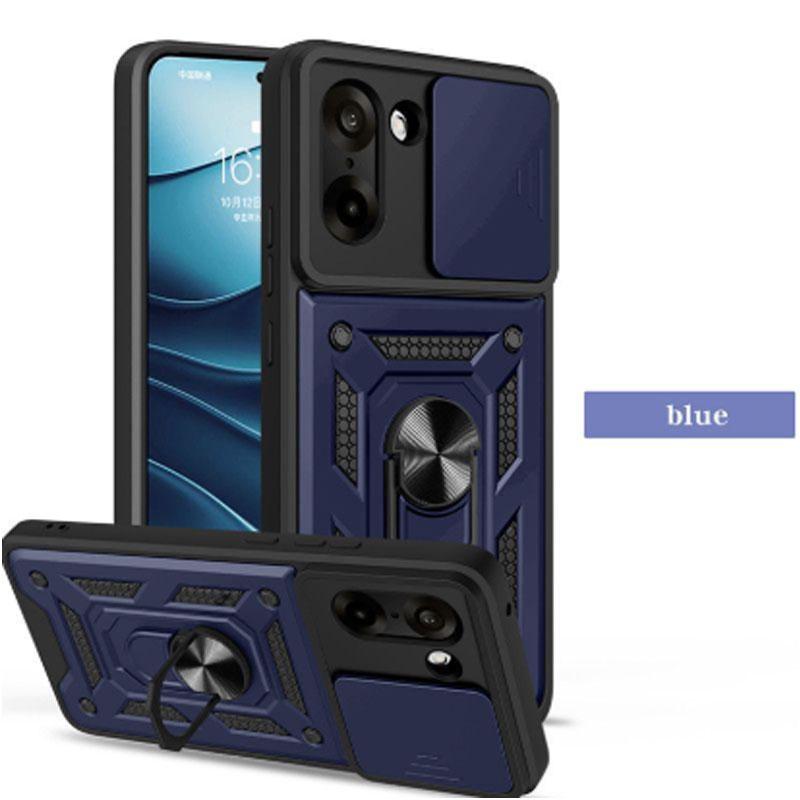 Прочный Armor Slide Camera Windows Чехол из ПК+ТПУ Для Oneplus 15 15R Магнитный Поворотный Кольцевой Держатель Ударопрочный Чехол Военного Класса