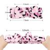 Leopard Makeup Wash Face Headbands for Women Coral Fleece Bow Dot Hairband Turban Knot Elastic Headwrap Girls Hair Accessories