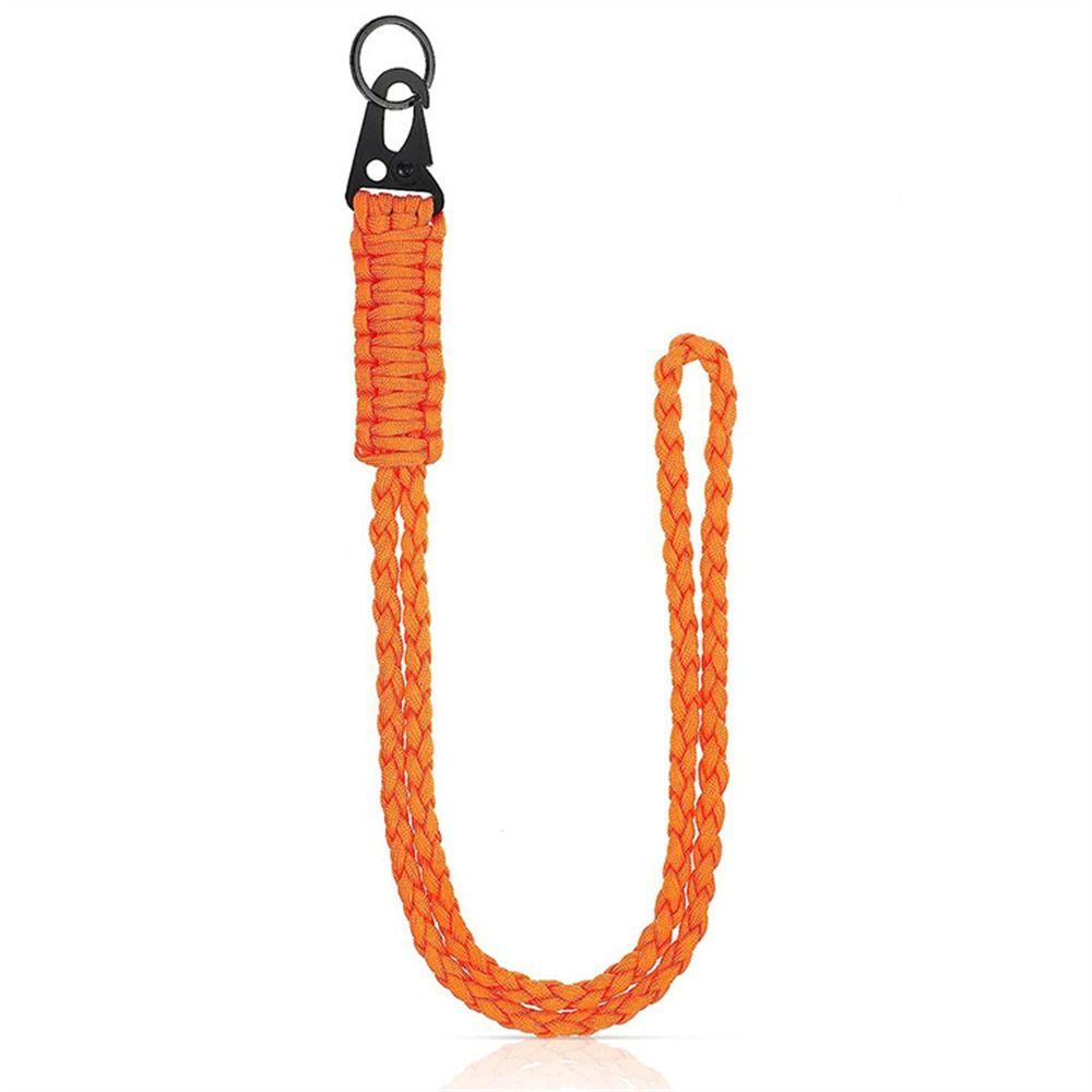 Metal Clip Paracord Neck Lanyard Parachute Rope Umbrella Rope Keychain  Outdoor Survival