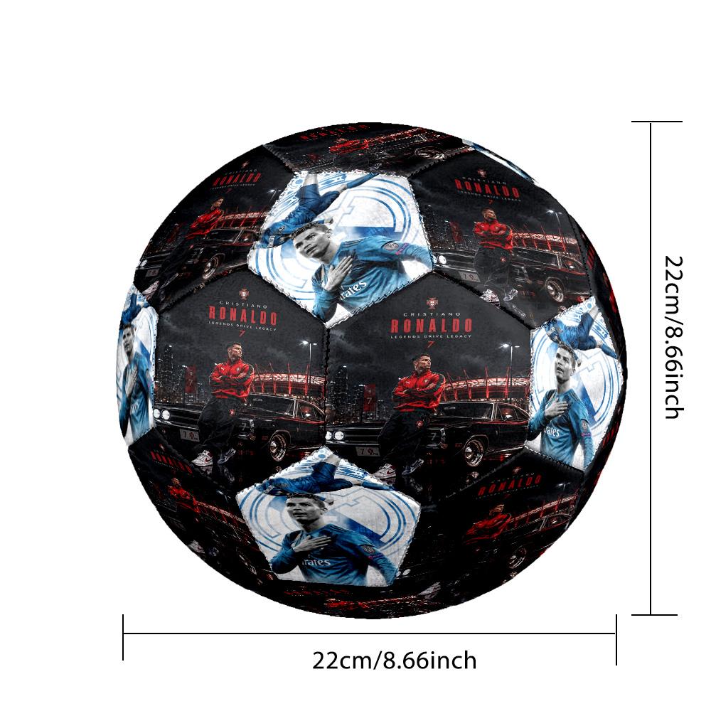 Ronaldo's Portuguese Football Legend Size 5 Football Machine Sewn Indoor/Outdoor Training and Matches Surprise Collection Gift