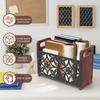 Подставка для журналов Дерево Металл Настольный органайзер для папок с ручкой Корзина для хранения газет для журнального столика Настольное украшение