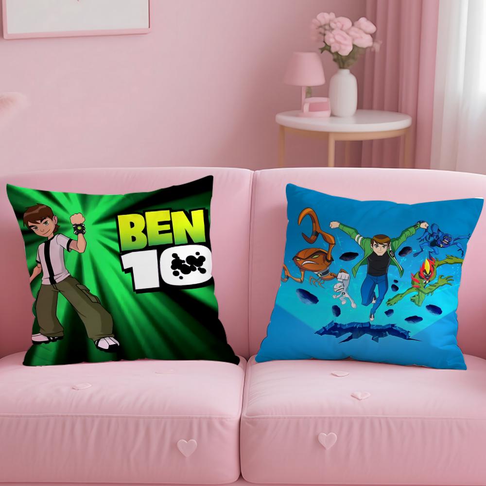 Классическая мультяшная наволочка Ben 10 Ultimate Alien Мягкая Легко стирается Подушка Универсальная для Дивана Кровати Путешествий и Офиса