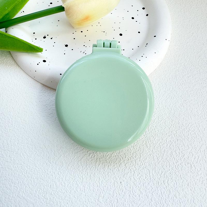 Cute Candy Color Mini Folding Cushion Comb with Mirror - Portable Massage Hairbrush
