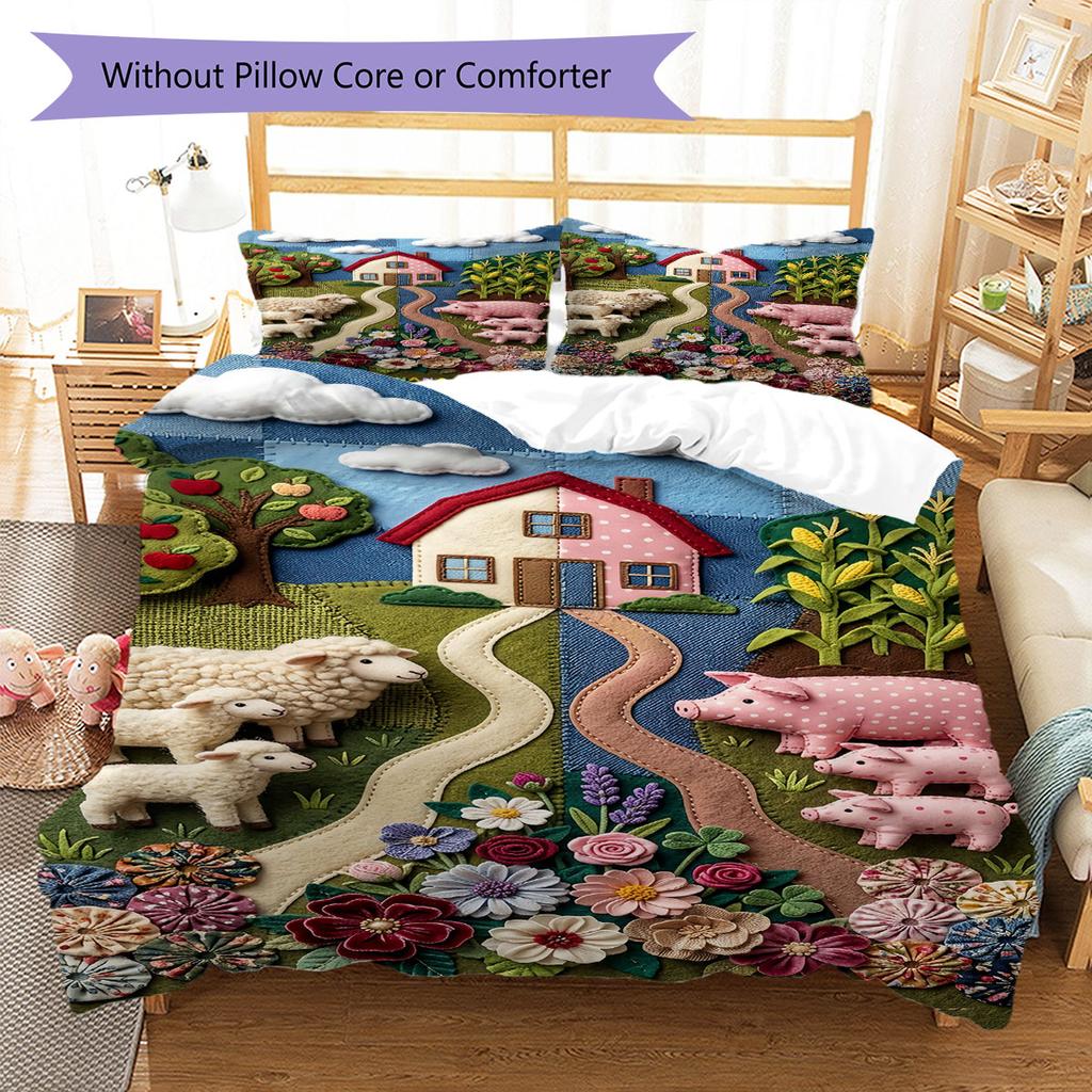 Mellow Feeling Bedding Quilt Set Quilt Cover Pillowcase Home Decoration Birthday Gift (1 * duvet cover + 2 * pillowcase, without core)