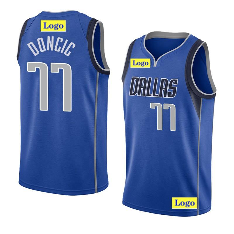 Dallas Mavericks Luka Doni 77 Heat Pressed Basketball Jersey Men Women Adult Sports Fan Wear
