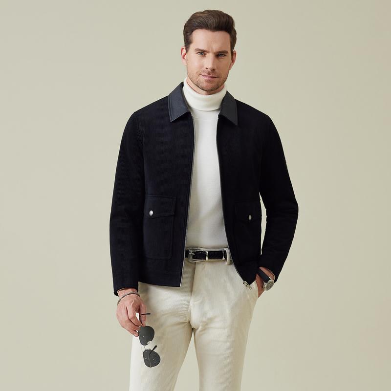 Corduroy Old Money Wind 2025 Autumn Men's Cotton Jacket and Coat