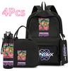 4 шт./набор Мультяшный K-Pop с принтом 750 мл бутылка для воды рюкзак сумка-тоут пенал для подростка мальчика девочки школьная сумка большая вместимость сумка для книг Mochila