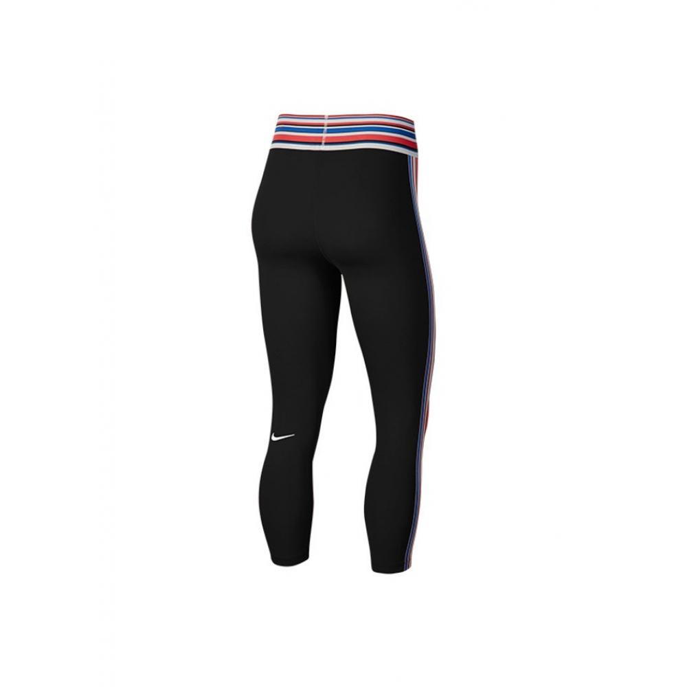 Nike Striped Cropped Leggings Black
